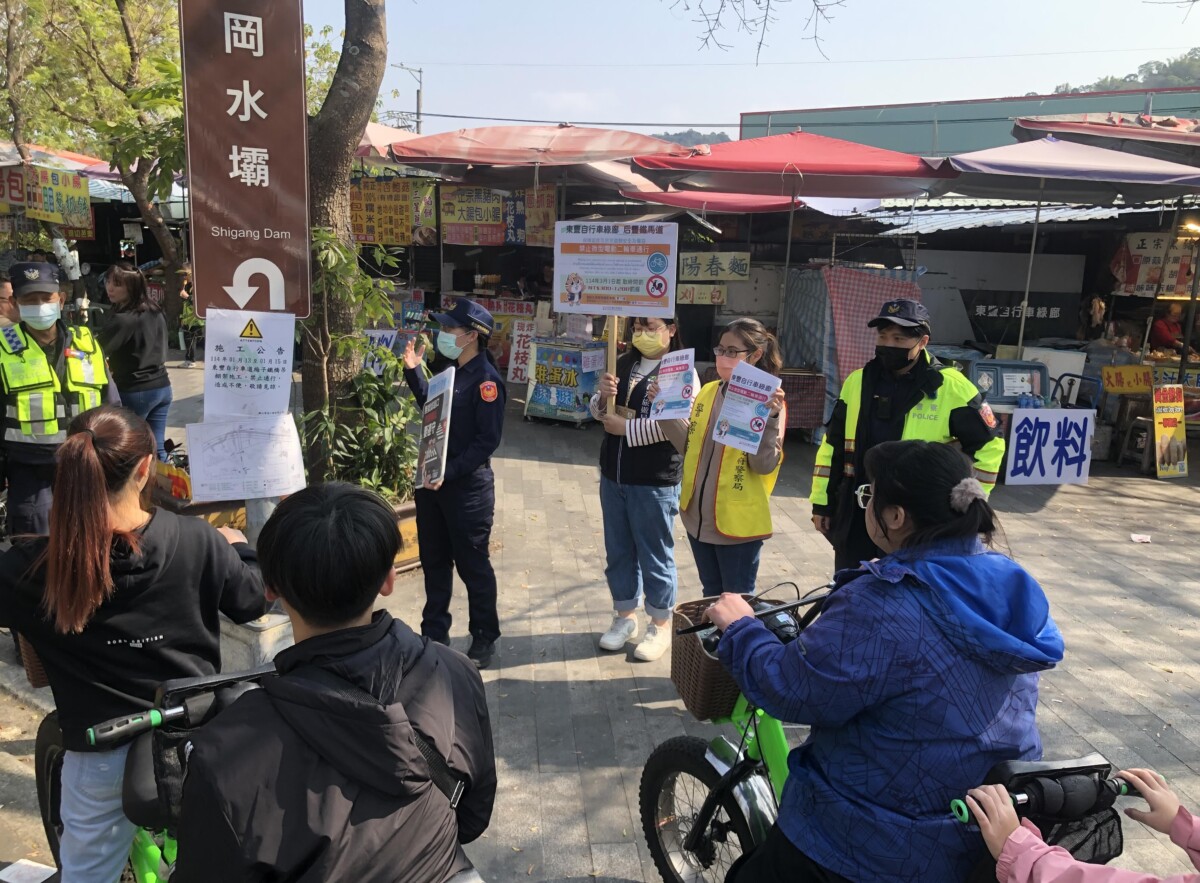 ▲自行車道聯合宣導。(圖/中市府提供)