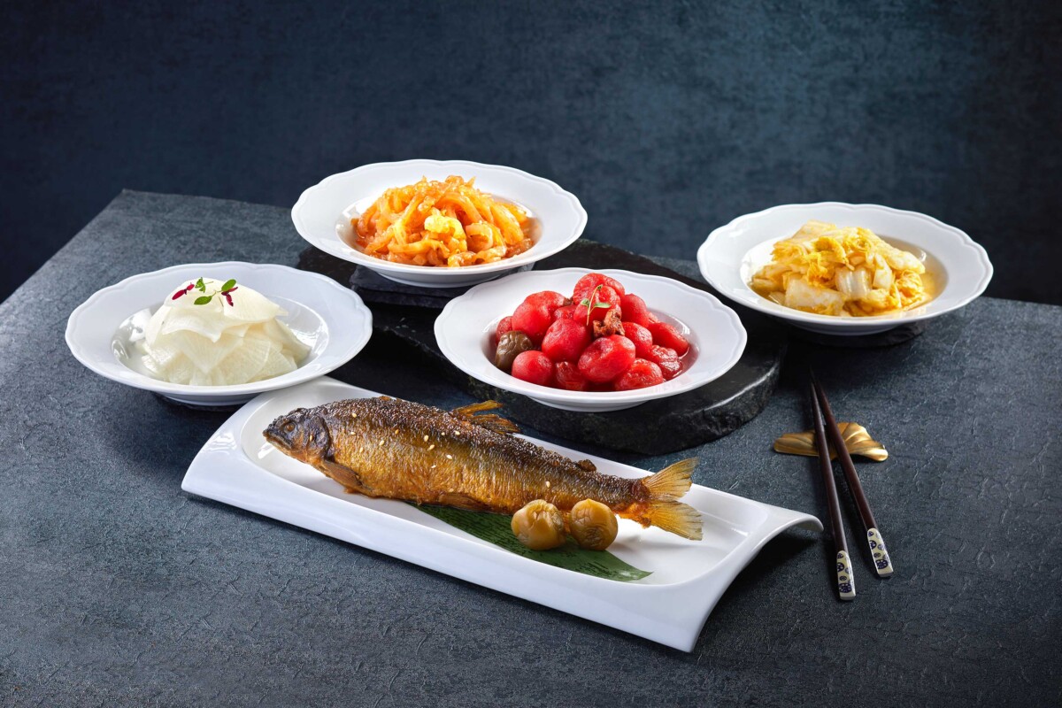 望月樓-開胃小品(圖下為蘭陽香魚脆梅甘露煮)