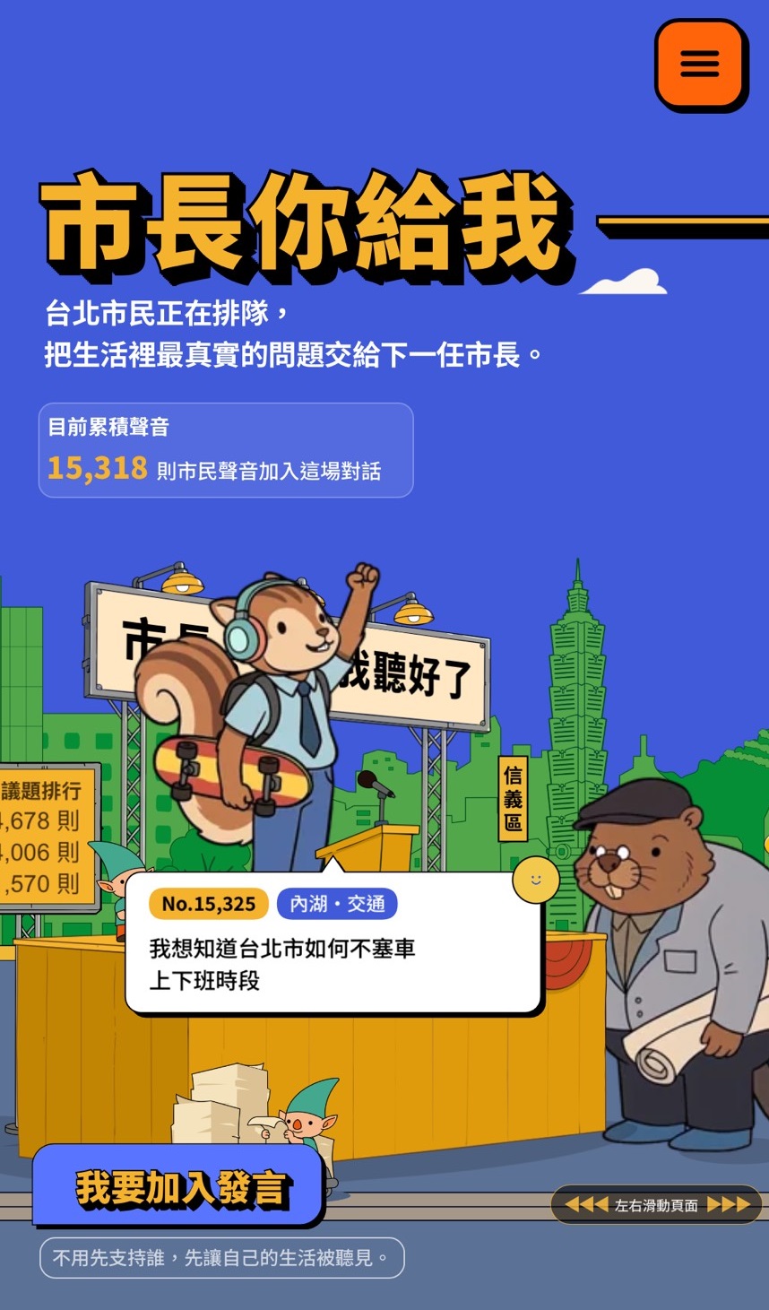 大巨蛋「老鼠亂入」神巧合！「市長，你給我聽好了」　沈伯洋平台上線1天爆萬則