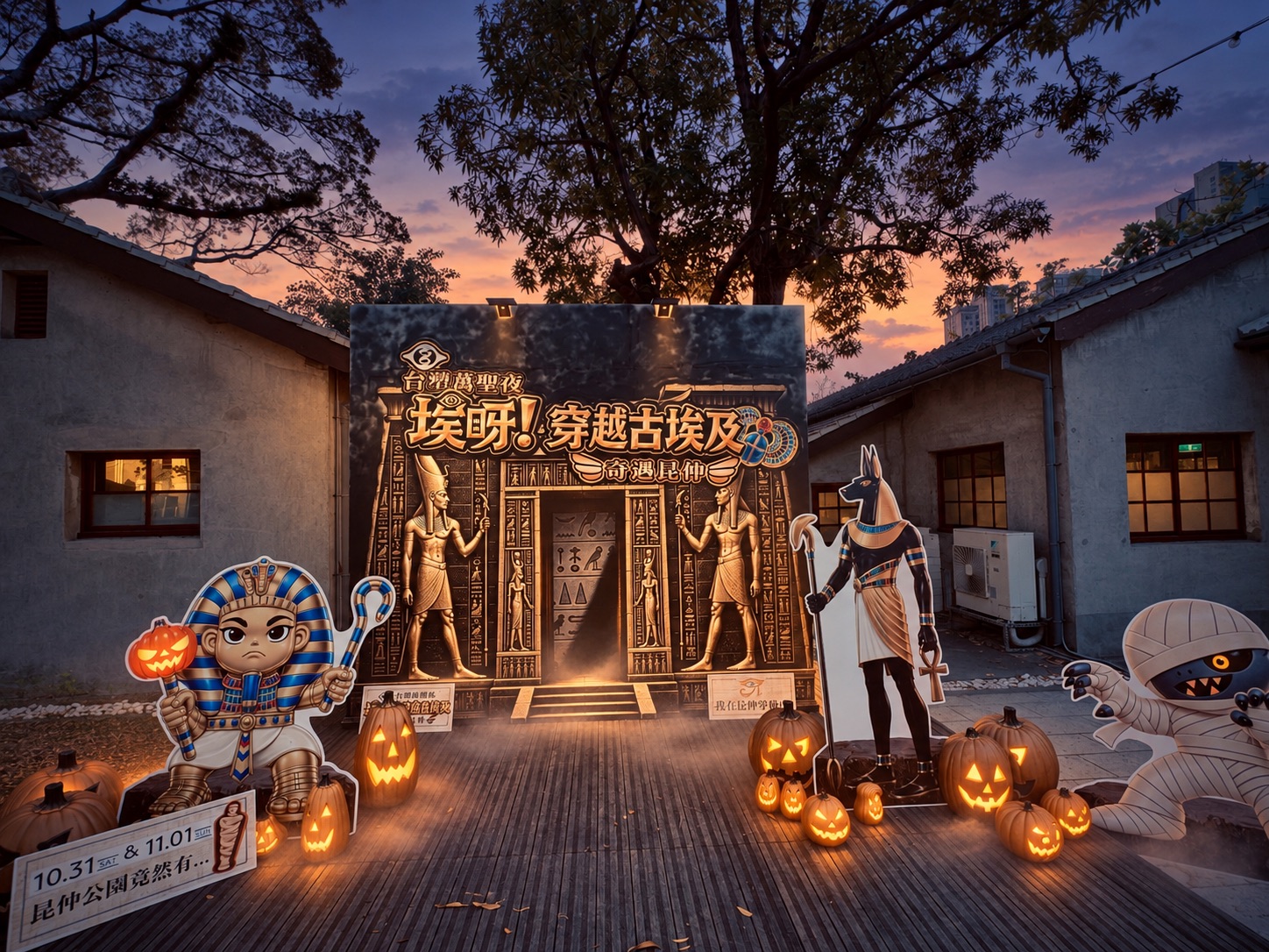 台塑王氏昆仲公園萬聖嘉年華登場　神祕古埃及場景好玩又好拍