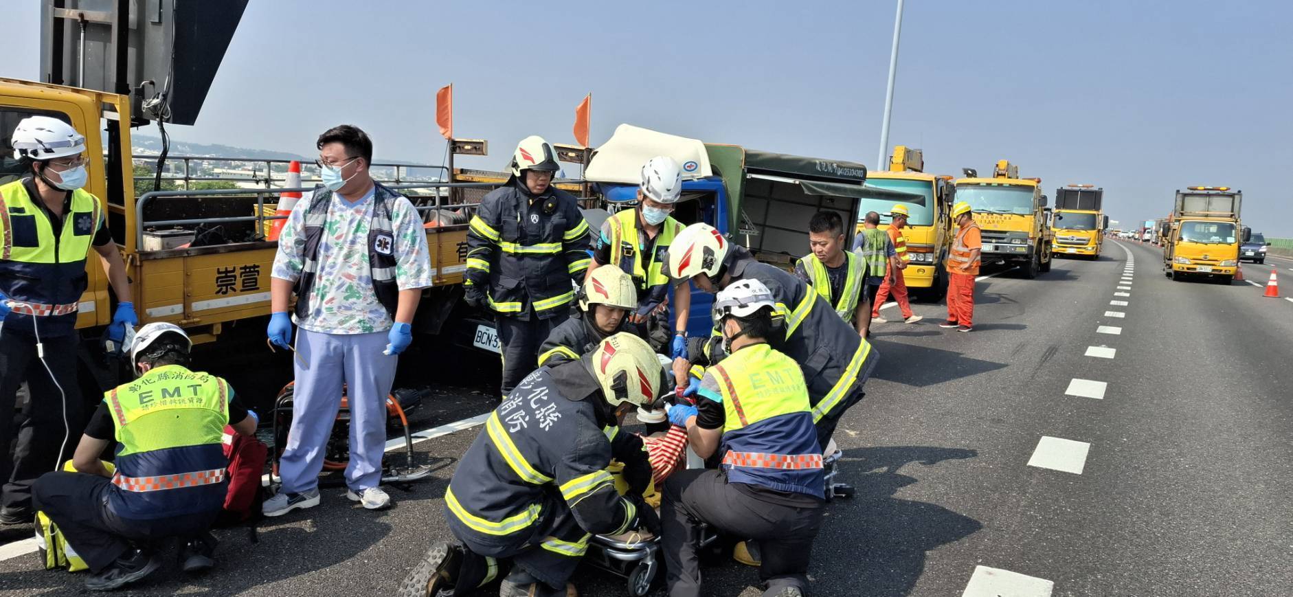 國3彰化段施工區出事　小貨車追撞工程車釀一死