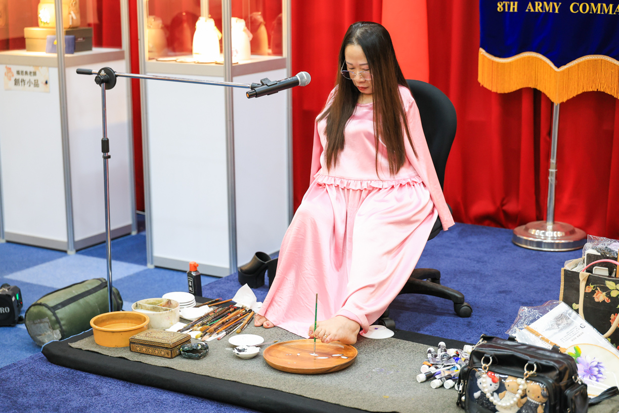 陸軍八軍團「干城美展」　楊恩典用畫筆傳遞生命力量