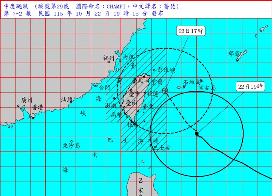 颱風逼近台灣！全國多縣市明天停班停課　僅部分地區正常上班